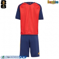 Maglie da calcio Spagna Prima Maglia Bambino Mondiali 2026  Manica Corta (+ Pantaloni corti)